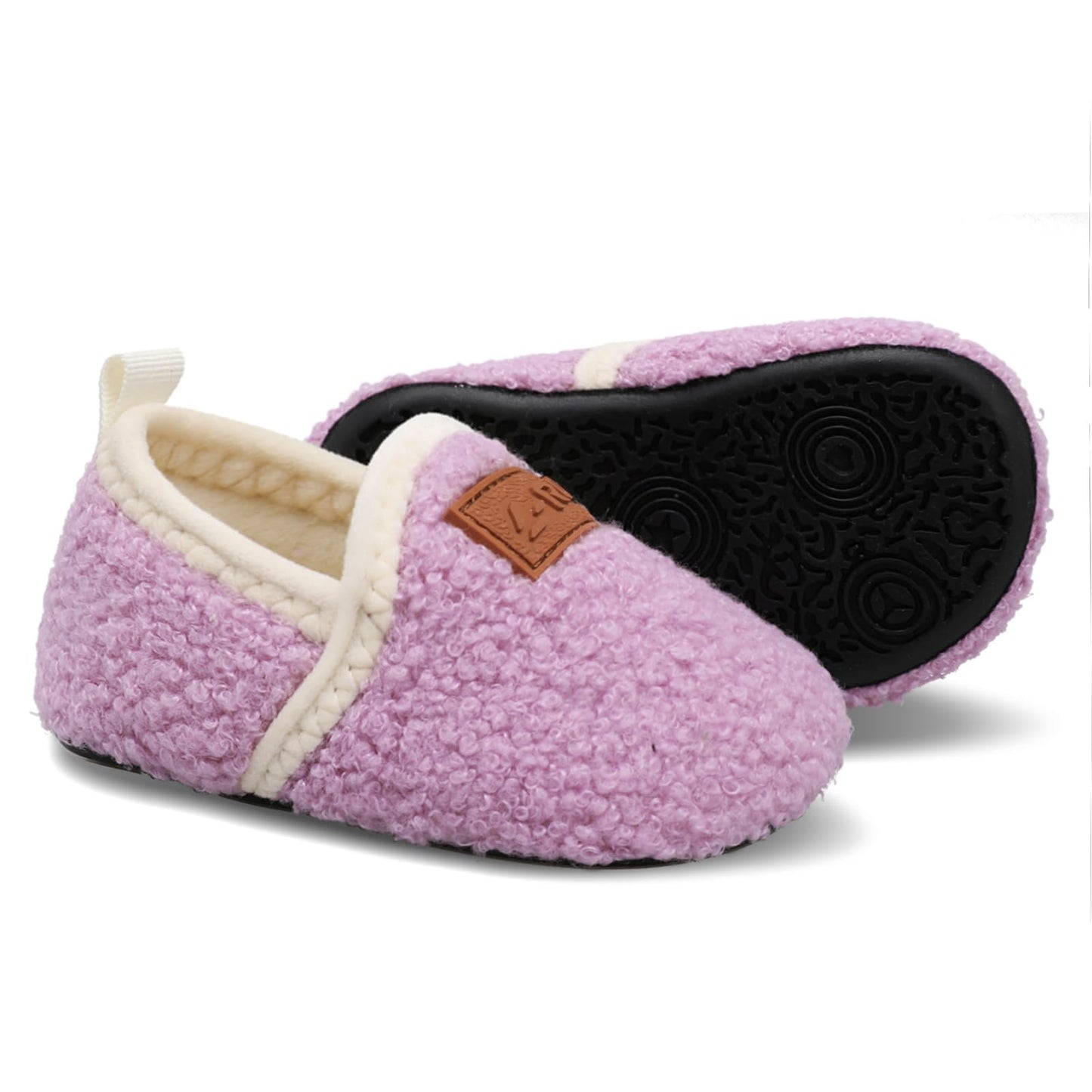 L-RUN Toddler Boys Girls House Slippers Indoor Home Shoes Warm Slipper Socks for Kids Baby Soft Winter Warm Walking Shoes