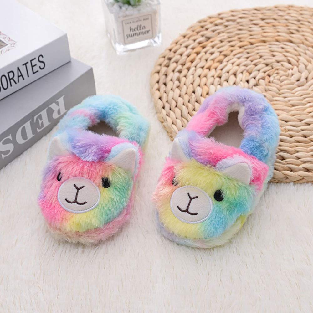 Baby Girls' House Slippers with Non-Slip Rubber