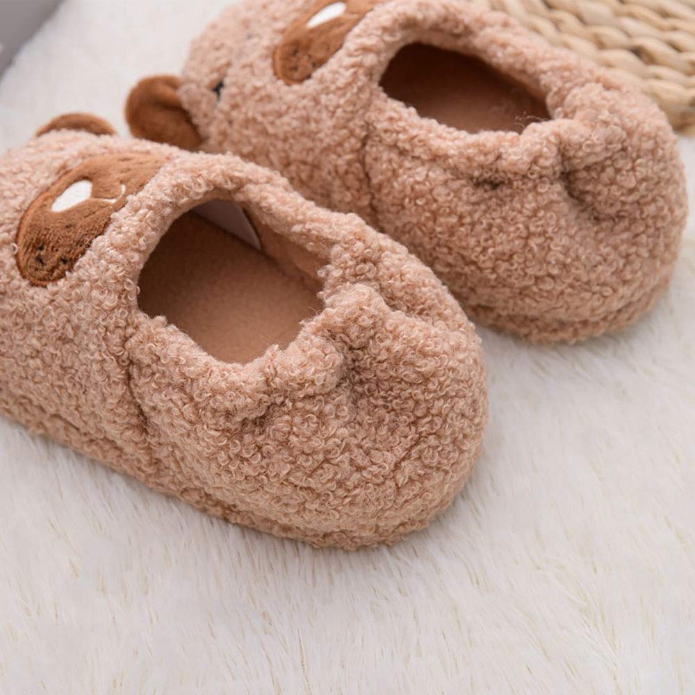 Baby Girls' House Slippers with Non-Slip Rubber