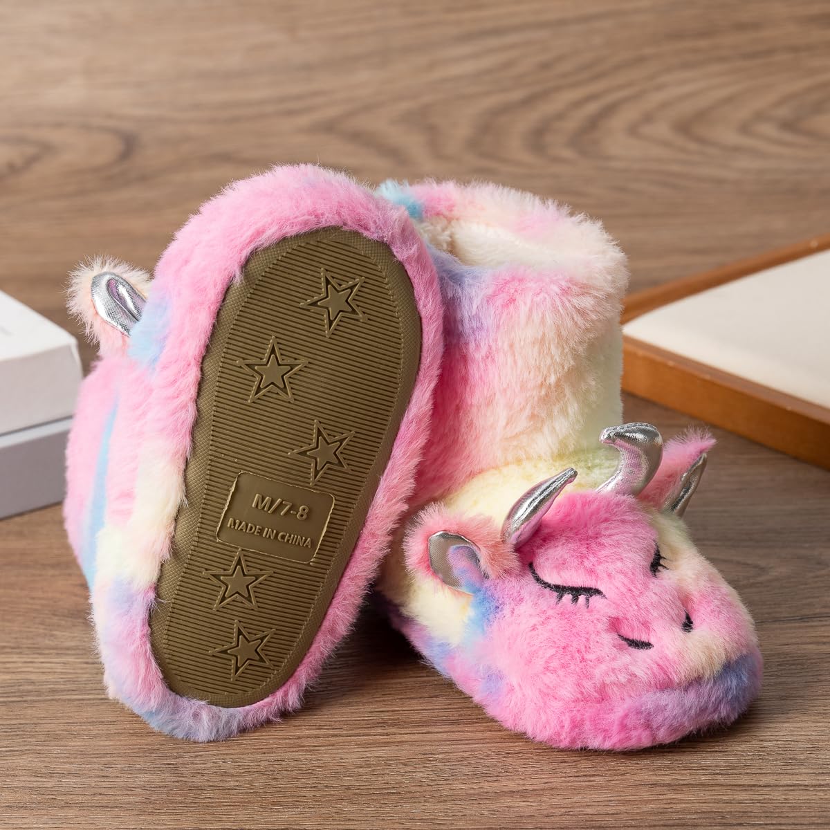 Girls Slippers Fuzzy Warm Soft Slipper