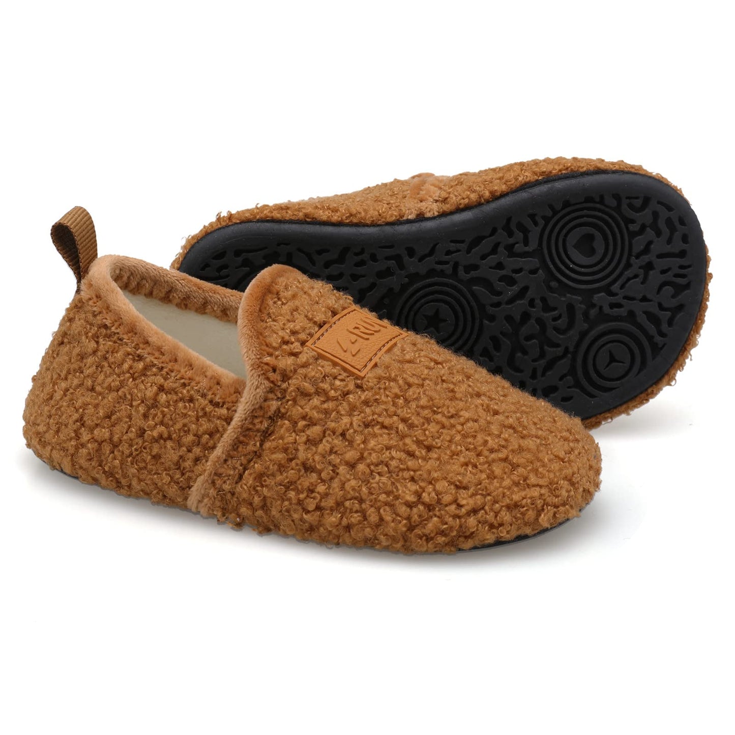 L-RUN Toddler Boys Girls House Slippers Indoor Home Shoes Warm Slipper Socks for Kids Baby Soft Winter Warm Walking Shoes