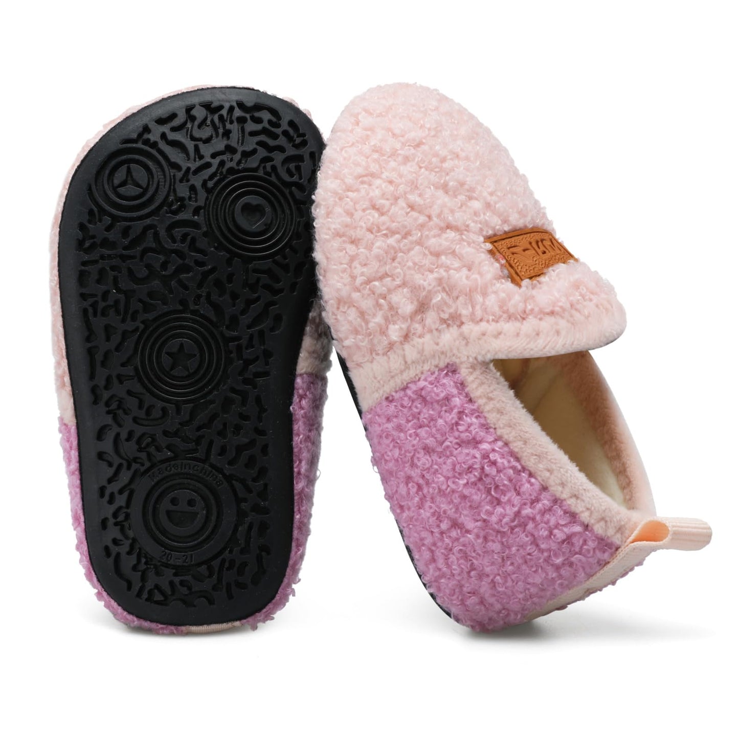 L-RUN Toddler Boys Girls House Slippers Indoor Home Shoes Warm Slipper Socks for Kids Baby Soft Winter Warm Walking Shoes
