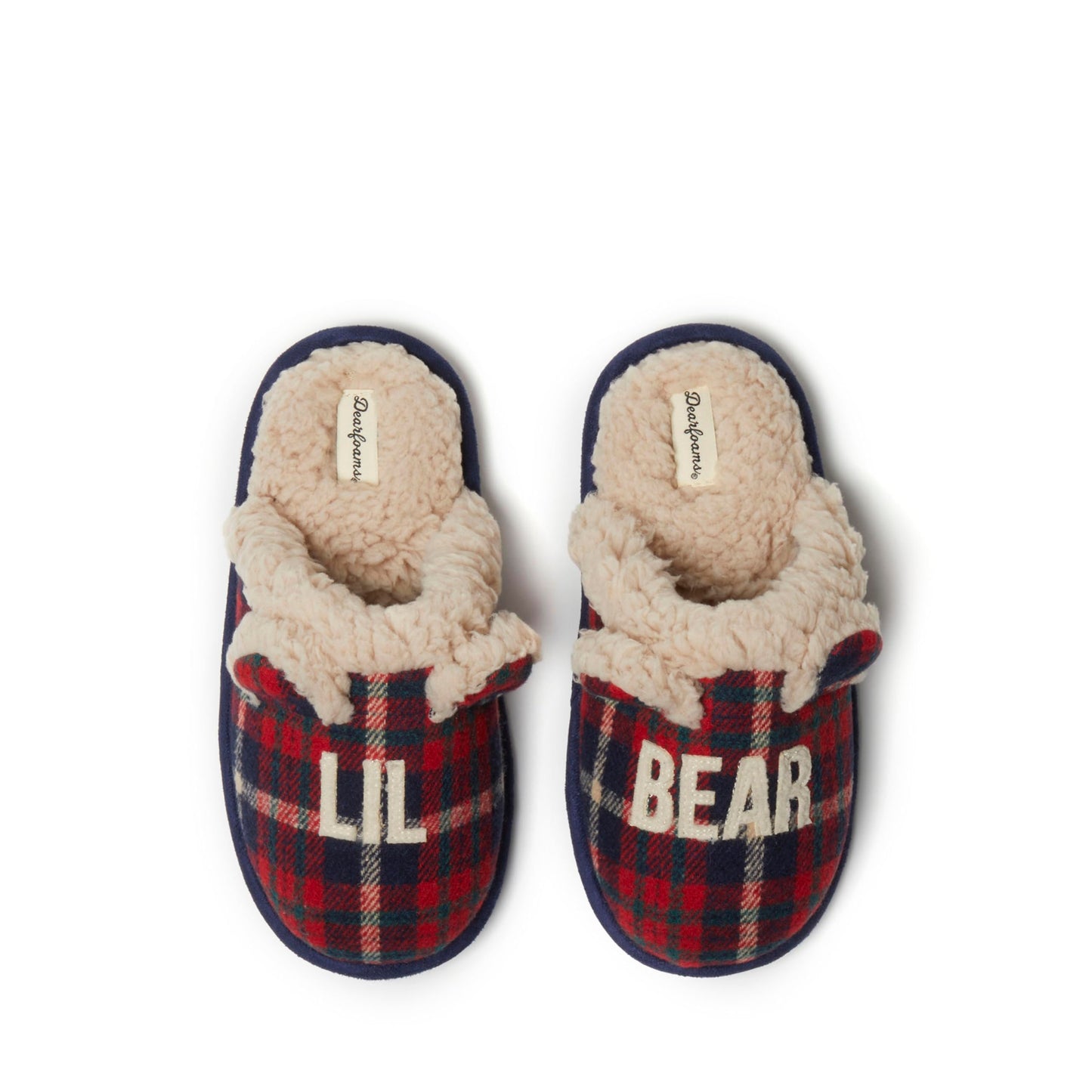 Dearfoams Kids and Toddlers Lil Bear Baby Bear Christmas Holiday Matching Pajama Family Bear Slipper