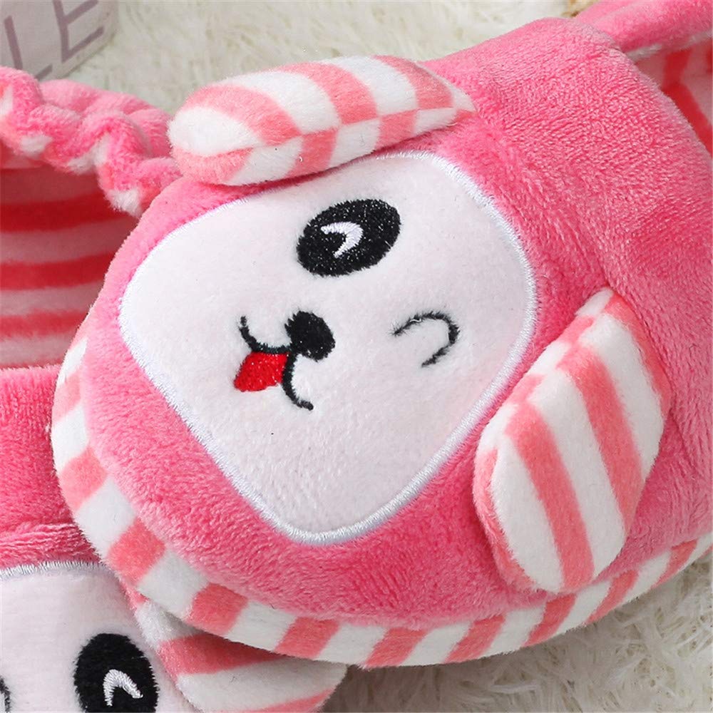 Baby Girls' House Slippers with Non-Slip Rubber