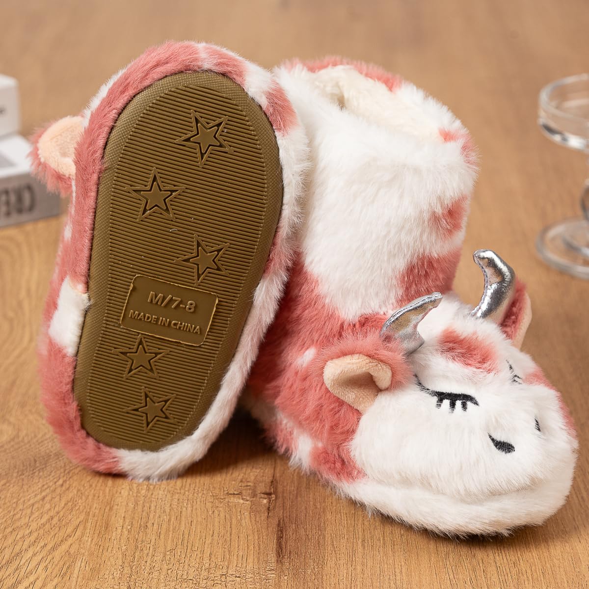 Girls Slippers Fuzzy Warm Soft Slipper
