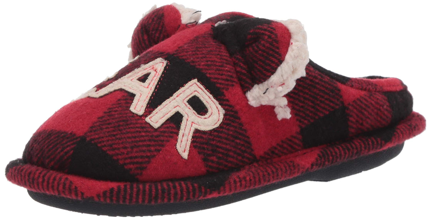 Dearfoams Kids and Toddlers Lil Bear Baby Bear Christmas Holiday Matching Pajama Family Bear Slipper