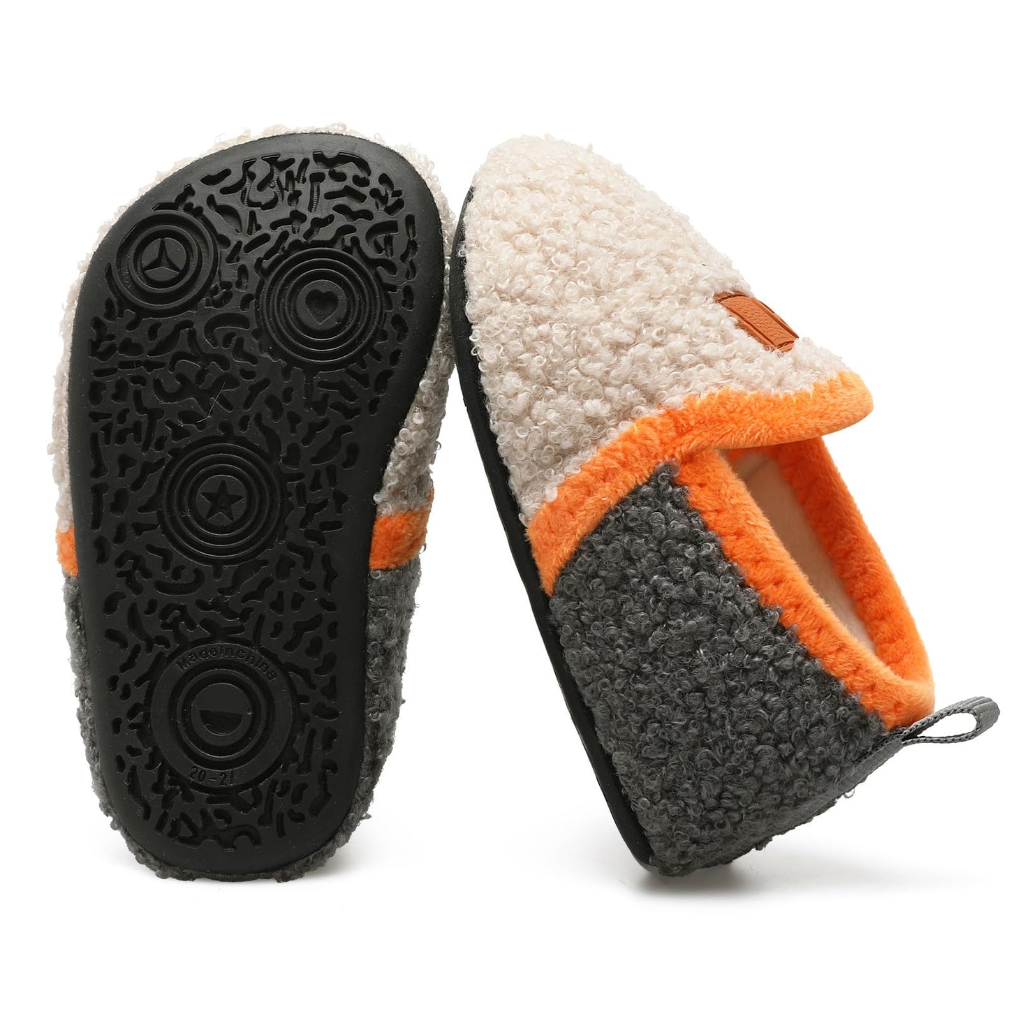 L-RUN Toddler Boys Girls House Slippers Indoor Home Shoes Warm Slipper Socks for Kids Baby Soft Winter Warm Walking Shoes