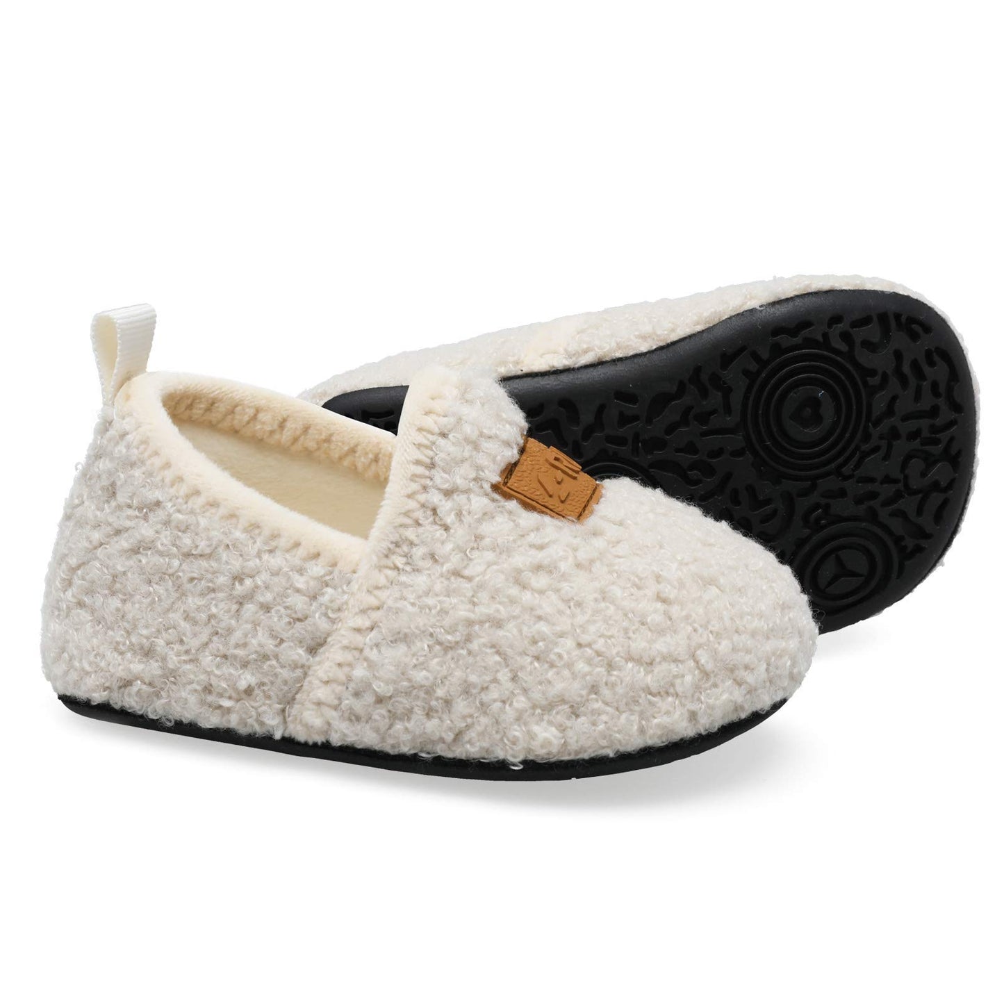 L-RUN Toddler Boys Girls House Slippers Indoor Home Shoes Warm Slipper Socks for Kids Baby Soft Winter Warm Walking Shoes