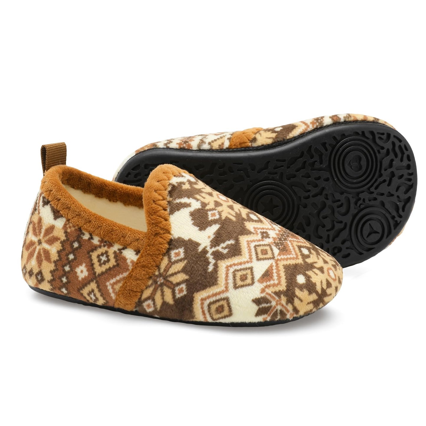 L-RUN Toddler Boys Girls House Slippers Indoor Home Shoes Warm Slipper Socks for Kids Baby Soft Winter Warm Walking Shoes