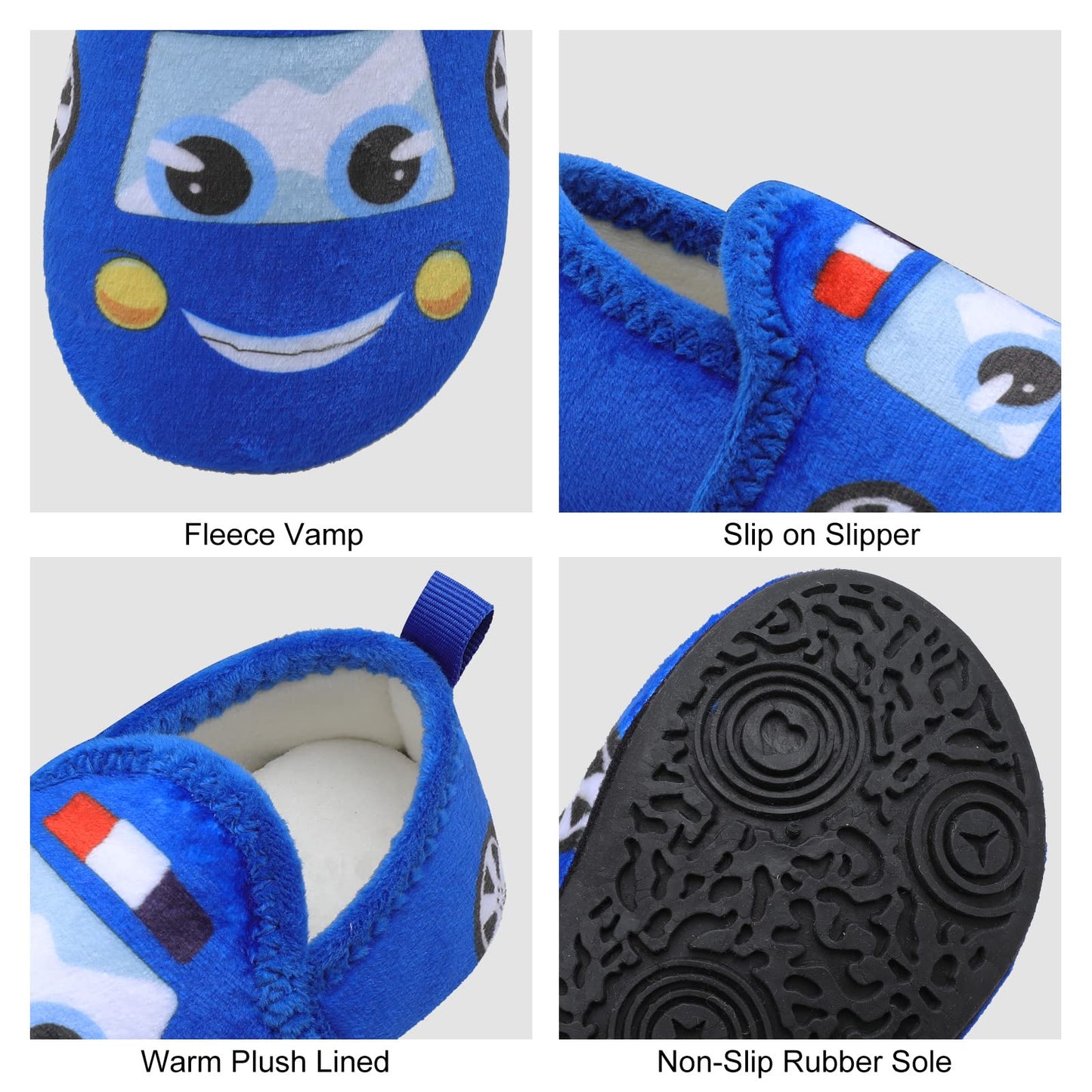 L-RUN Toddler Boys Girls House Slippers Indoor Home Shoes Warm Slipper Socks for Kids Baby Soft Winter Warm Walking Shoes