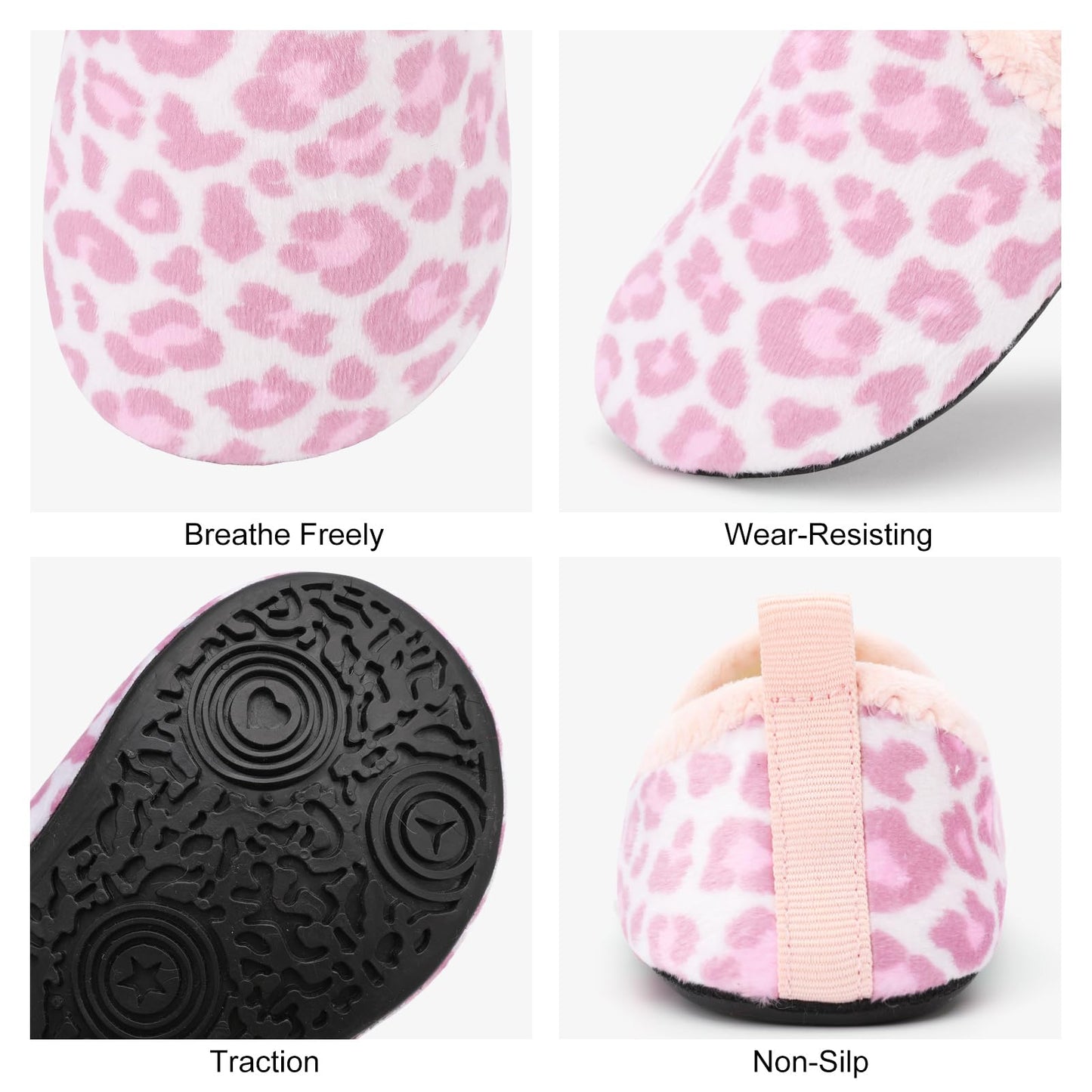 L-RUN Toddler Boys Girls House Slippers Indoor Home Shoes Warm Slipper Socks for Kids Baby Soft Winter Warm Walking Shoes