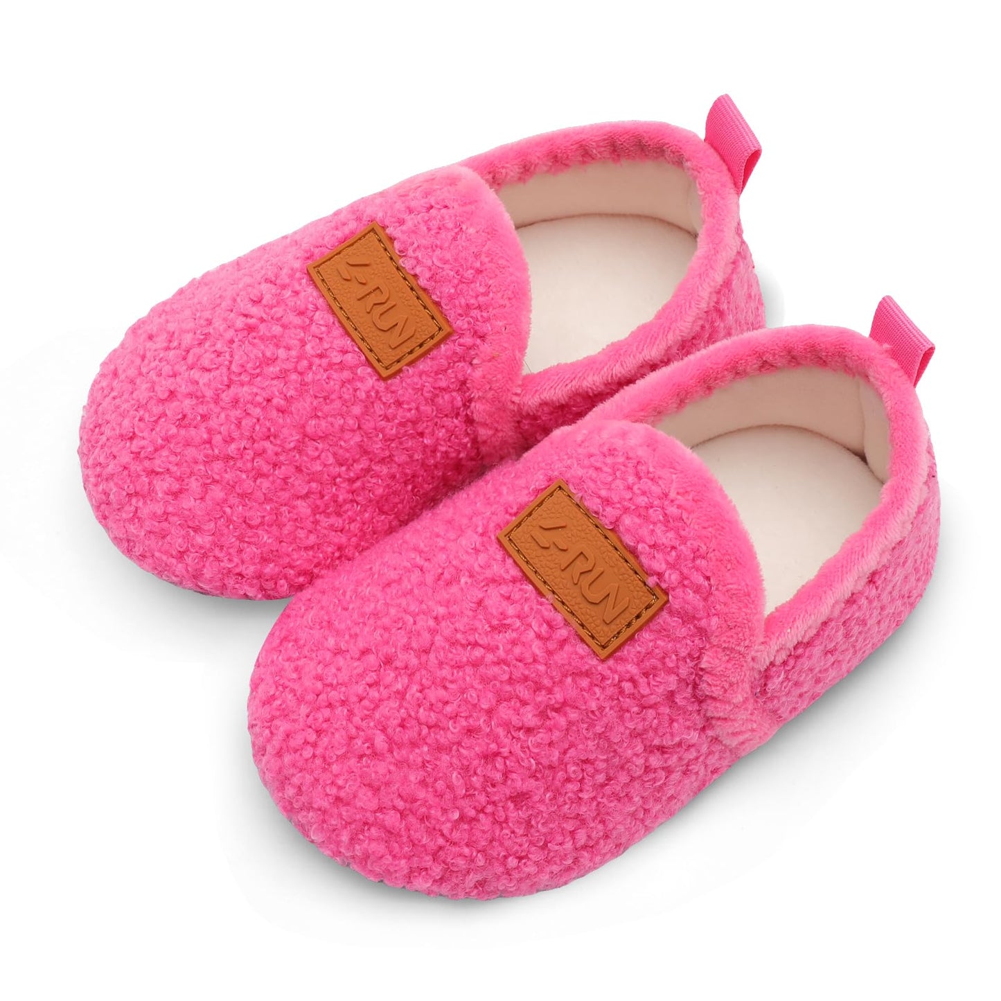 L-RUN Toddler Boys Girls House Slippers Indoor Home Shoes Warm Slipper Socks for Kids Baby Soft Winter Warm Walking Shoes
