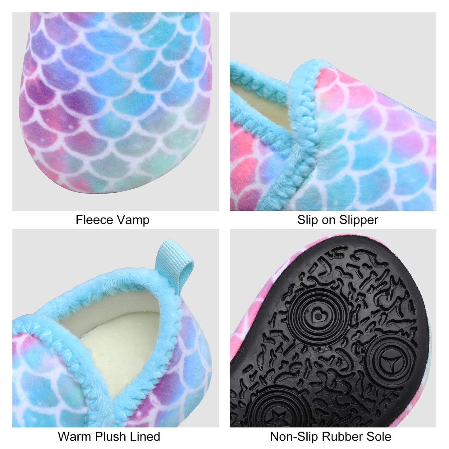 L-RUN Toddler Boys Girls House Slippers Indoor Home Shoes Warm Slipper Socks for Kids Baby Soft Winter Warm Walking Shoes