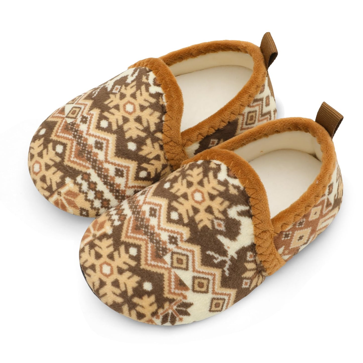 L-RUN Toddler Boys Girls House Slippers Indoor Home Shoes Warm Slipper Socks for Kids Baby Soft Winter Warm Walking Shoes