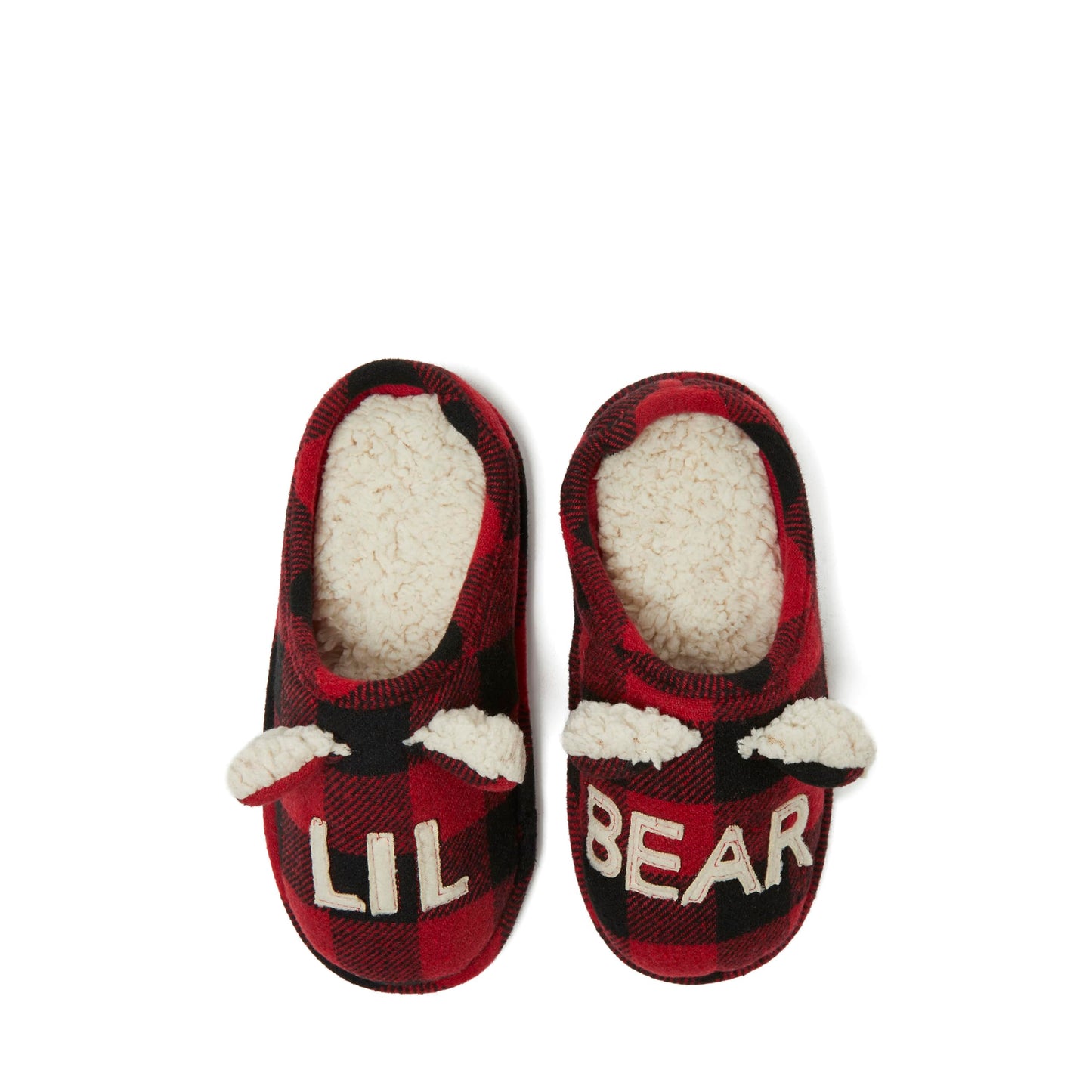 Dearfoams Kids and Toddlers Lil Bear Baby Bear Christmas Holiday Matching Pajama Family Bear Slipper