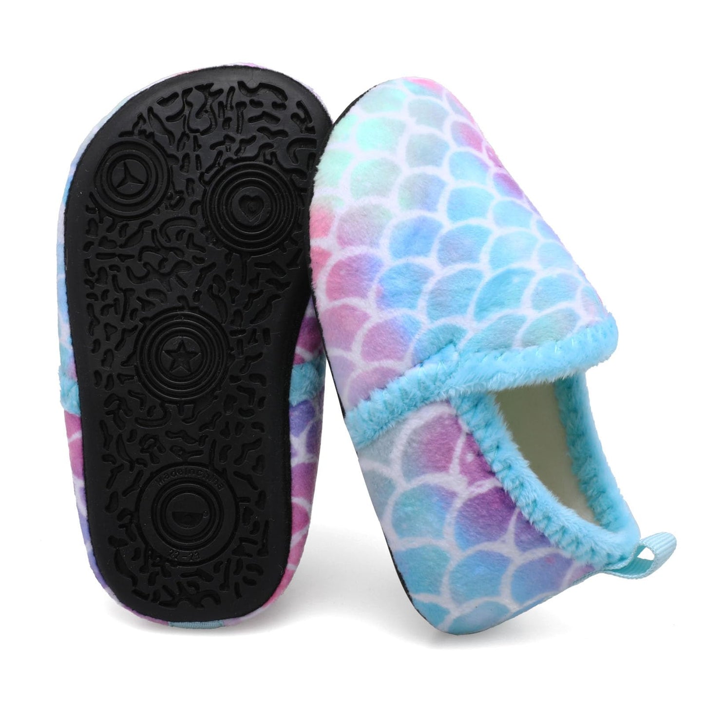 L-RUN Toddler Boys Girls House Slippers Indoor Home Shoes Warm Slipper Socks for Kids Baby Soft Winter Warm Walking Shoes