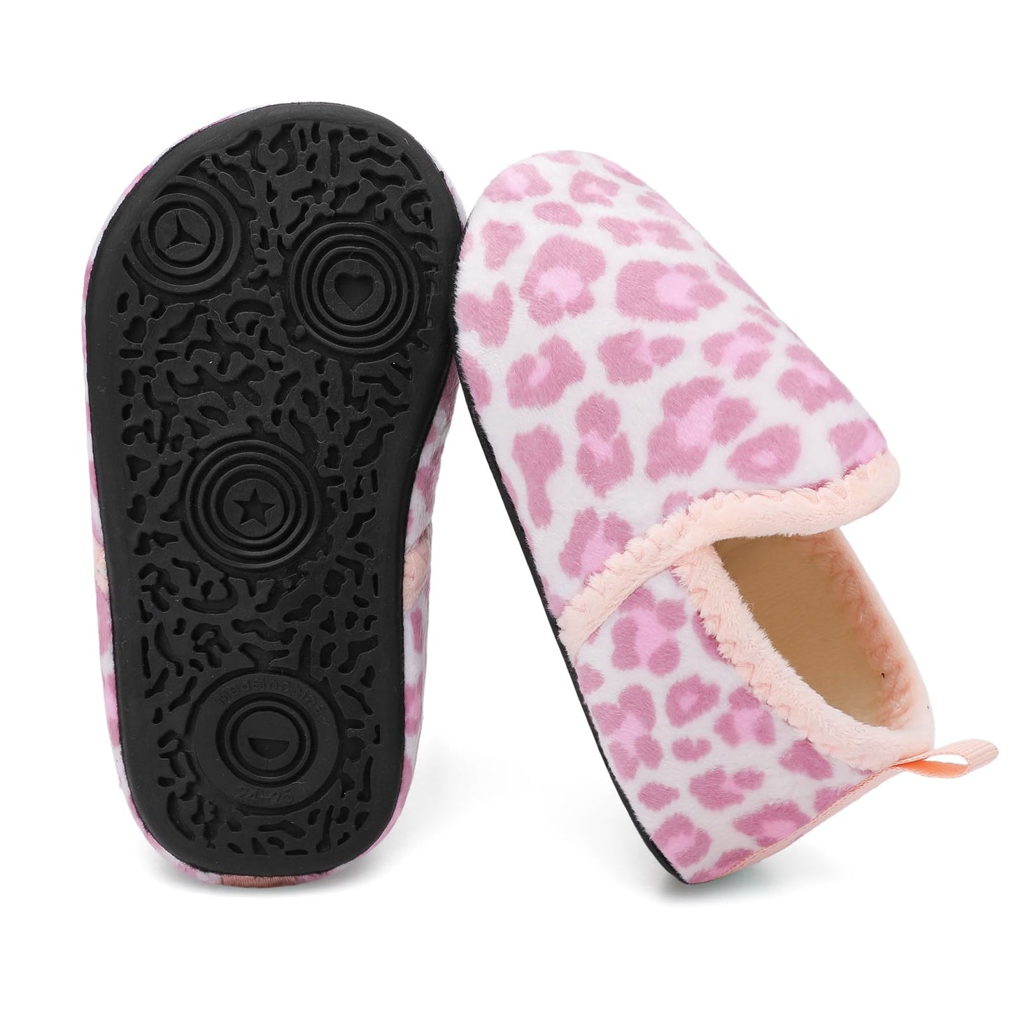 L-RUN Toddler Boys Girls House Slippers Indoor Home Shoes Warm Slipper Socks for Kids Baby Soft Winter Warm Walking Shoes