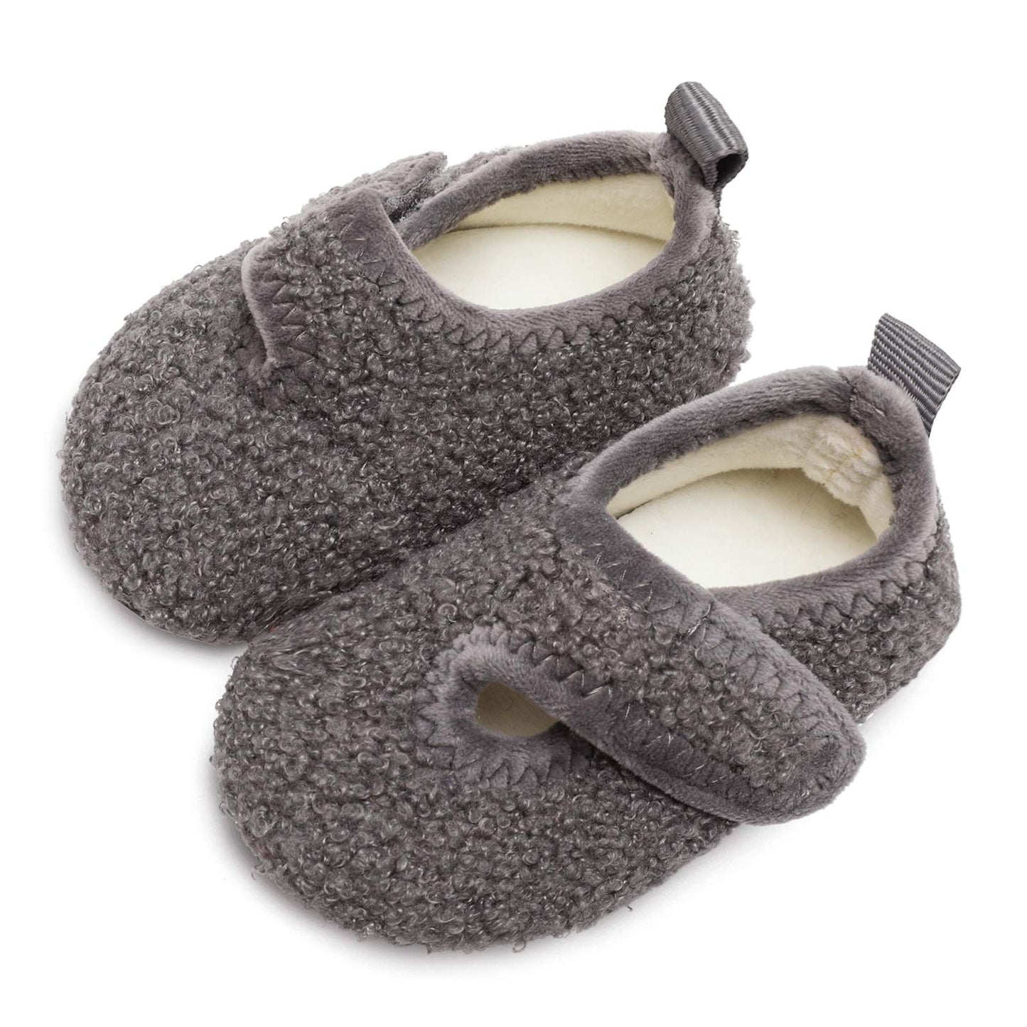 L-RUN Toddler Boys Girls House Slippers Indoor Home Shoes Warm Slipper Socks for Kids Baby Soft Winter Warm Walking Shoes