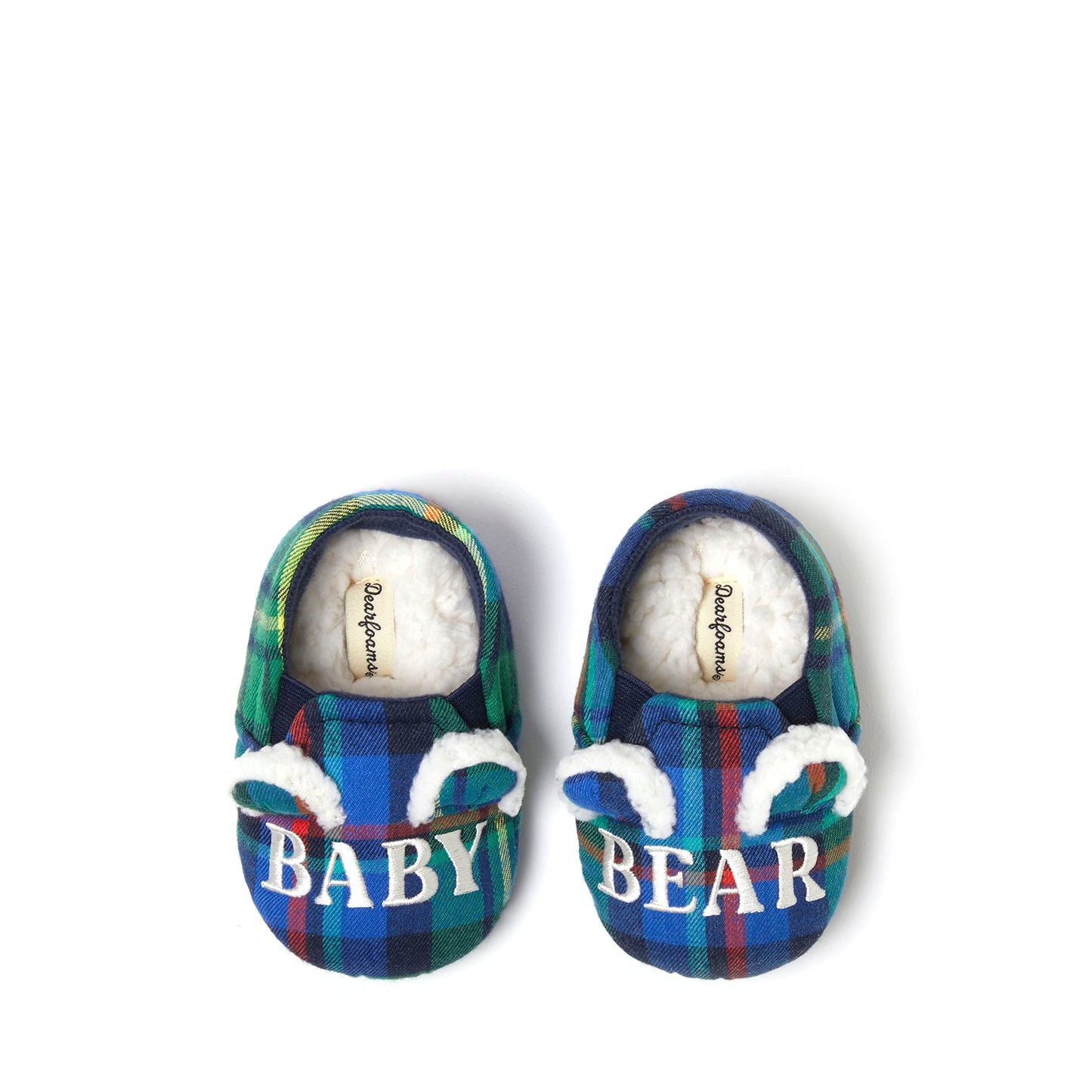 Dearfoams Kids and Toddlers Lil Bear Baby Bear Christmas Holiday Matching Pajama Family Bear Slipper